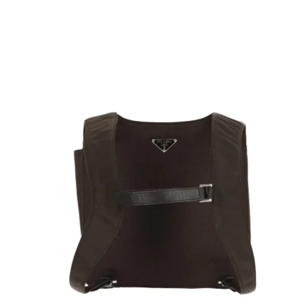 Prada Vintage Pre-owned Nylon prada-bags Brown Dames