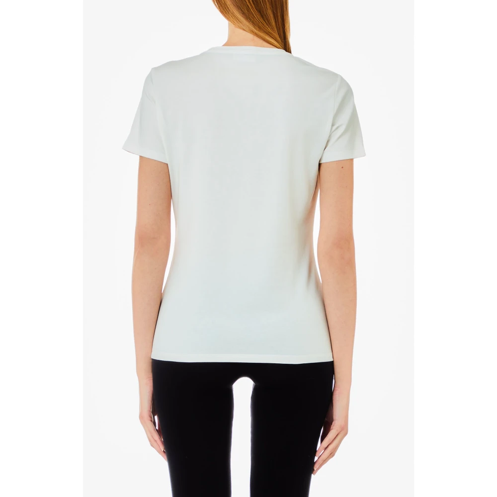 Liu Jo Hartprint T-shirt met Halve Mouw Blue Dames