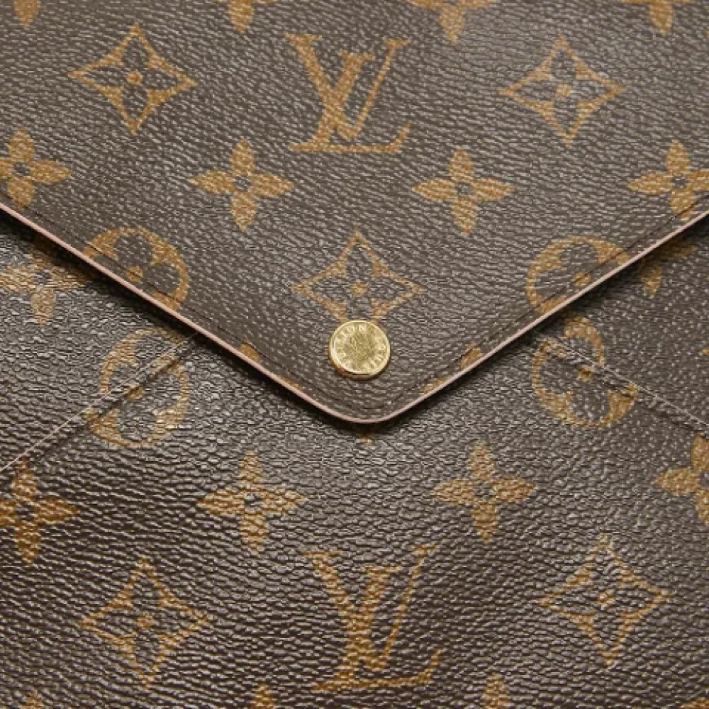 Louis Vuitton Vintage Pre-owned Canvas clutches Brown Dames