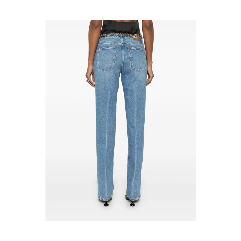 Stella Mccartney Blauwe Klassieke Straight Leg Jeans Blue Dames