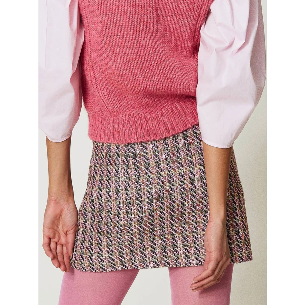 Actitude Bouclé Lurex Mini Rok Multicolor Dames