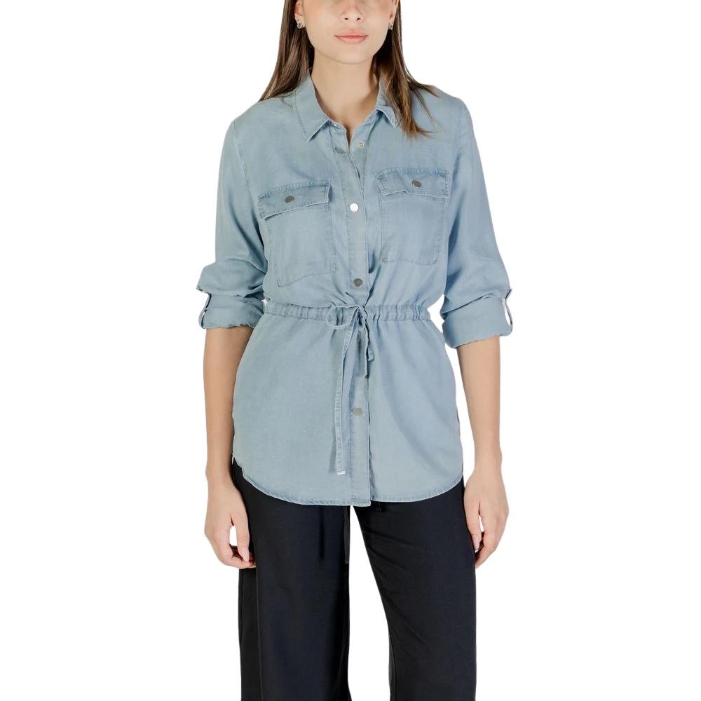 Only Women's Blue Shirts, M, Onlcharis Life Shirt