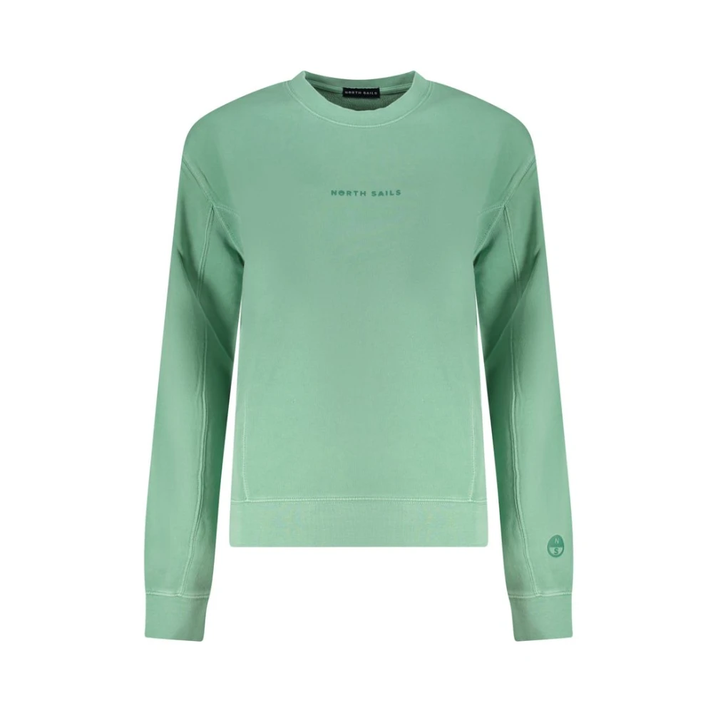 North Sails Women's Green Embossed Logo Crew Neck Sweatshirt
