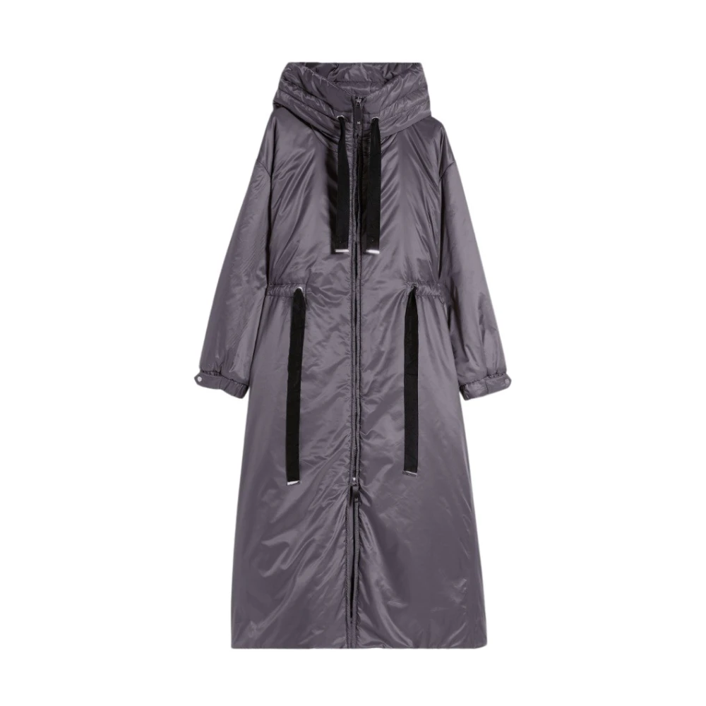 Max Mara Waterafstotende mantel met Cameluxe voering Gray Dames