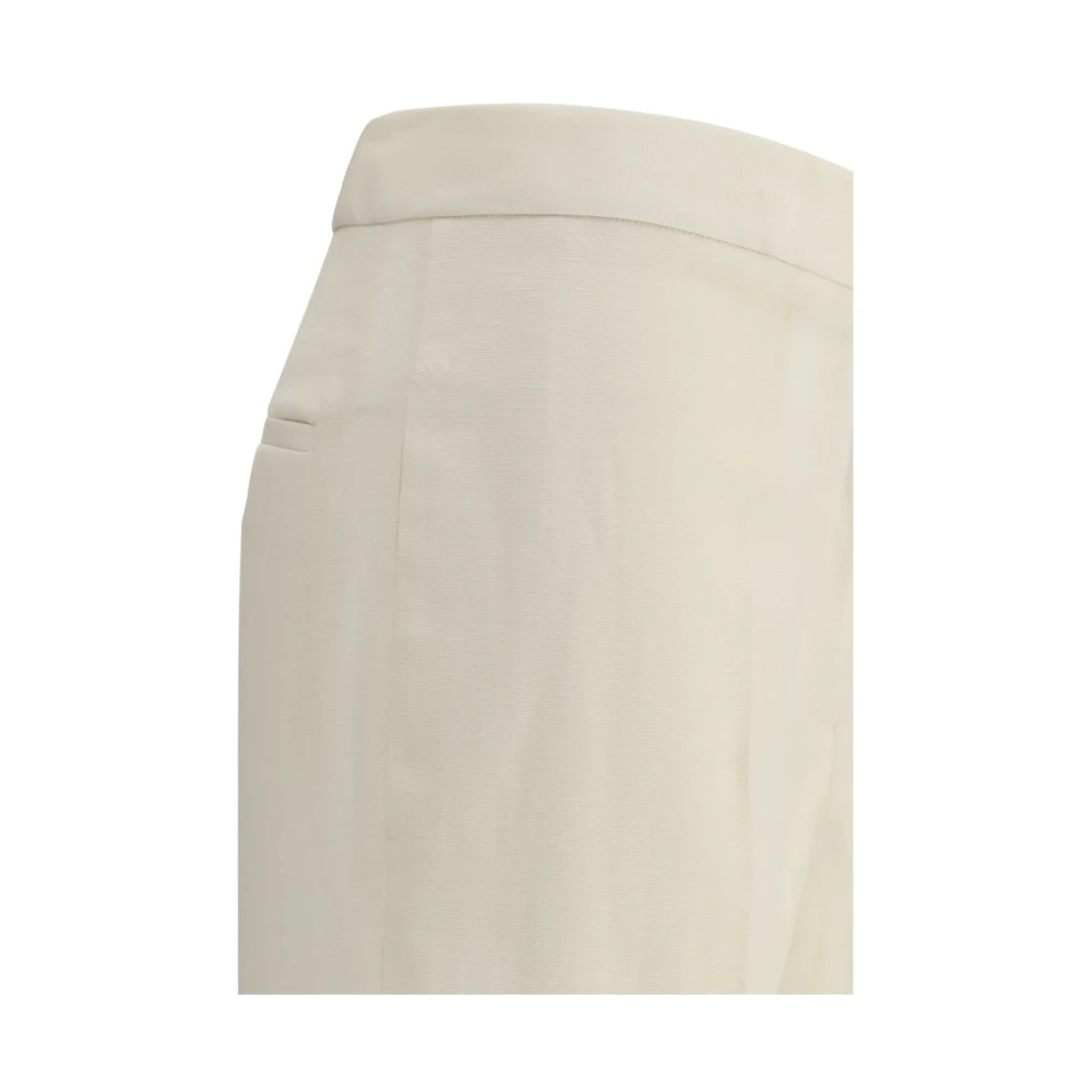 Fabiana Filippi Elegante Wollen Broek Beige Dames