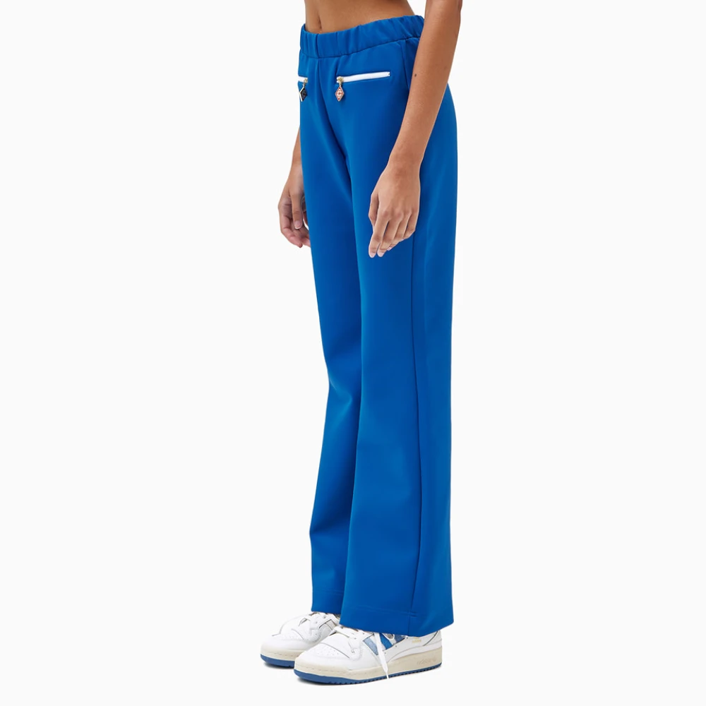 Casablanca Effen Kleur Track Pants Blue Dames