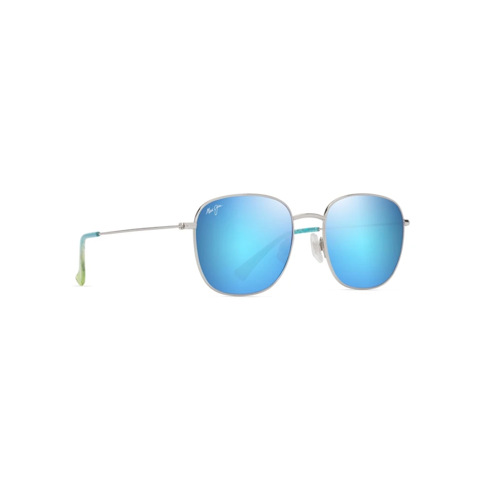 Maui Jim Men's Gray Square Sunglasses Blue Hawaii Polarized - Sunglasses - 55 Mm - Accessories