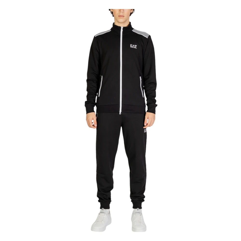 Emporio Armani EA7 Heren Tute Herfst Winter Collectie Katoenmix Black Heren
