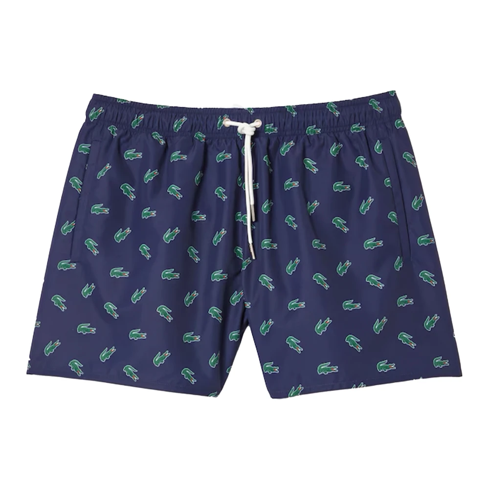 Lacoste Donkerblauwe Zwembroek Mh7188 Blue Heren