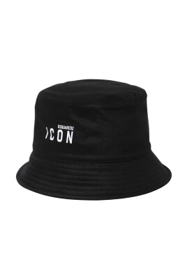 black-cotton-icon-bucket-hat