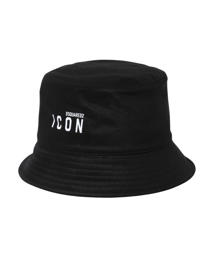 chapeau-seau-en-coton-noir-icone