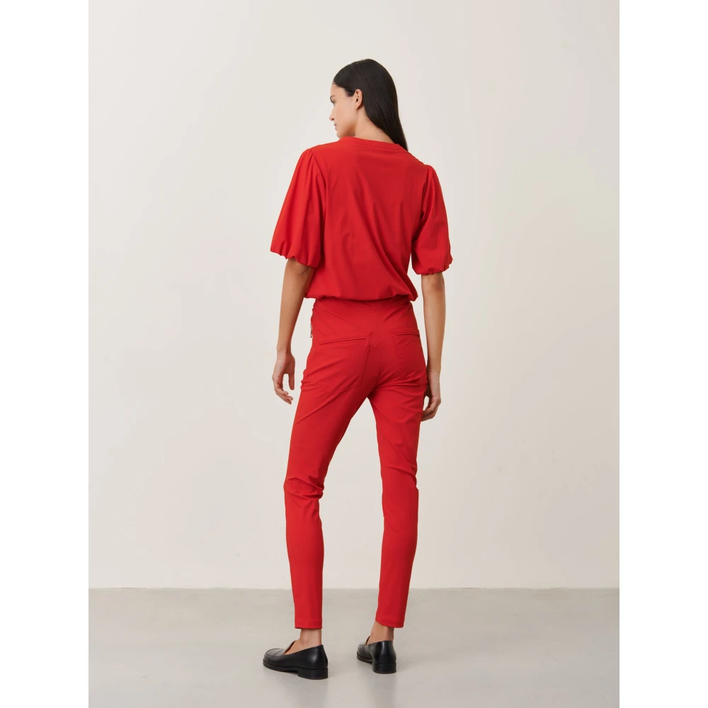 Jane Lushka Stijlvolle Ava Top in Rood Red Dames
