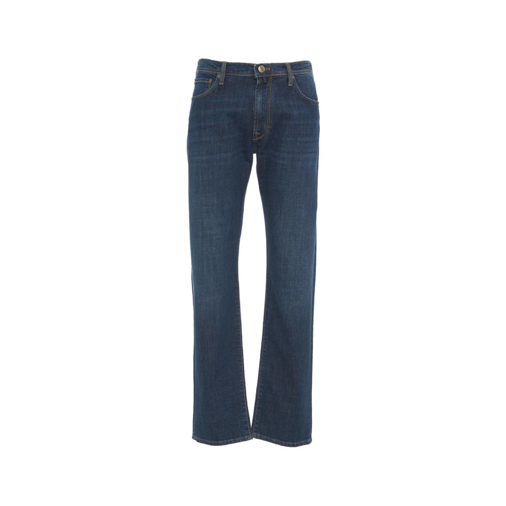 Incotex Blauwe Regular Fit Jeans Aw24 Blue Heren