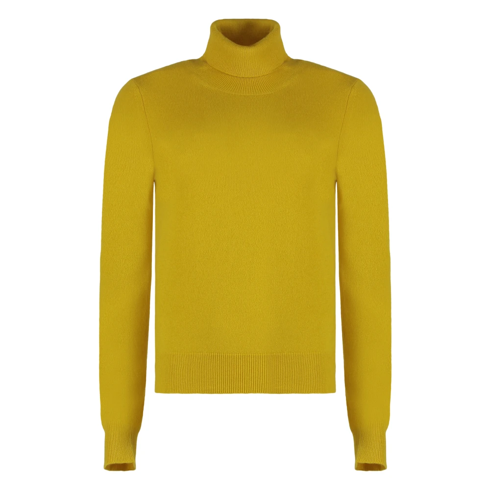 Malo Luxe Cashmere Turtleneck Sweater Yellow Dames