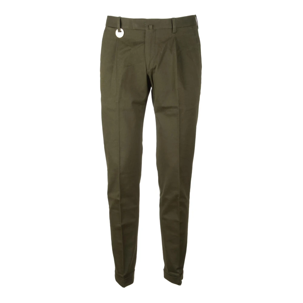 Burlington Katoen Kasjmier Blend Broek Green Heren