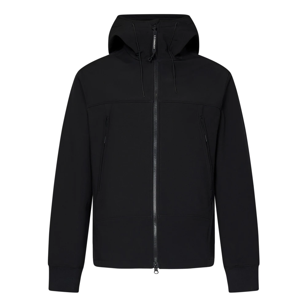 C.P. Company Zwarte Jassen met Google Hood Black Heren