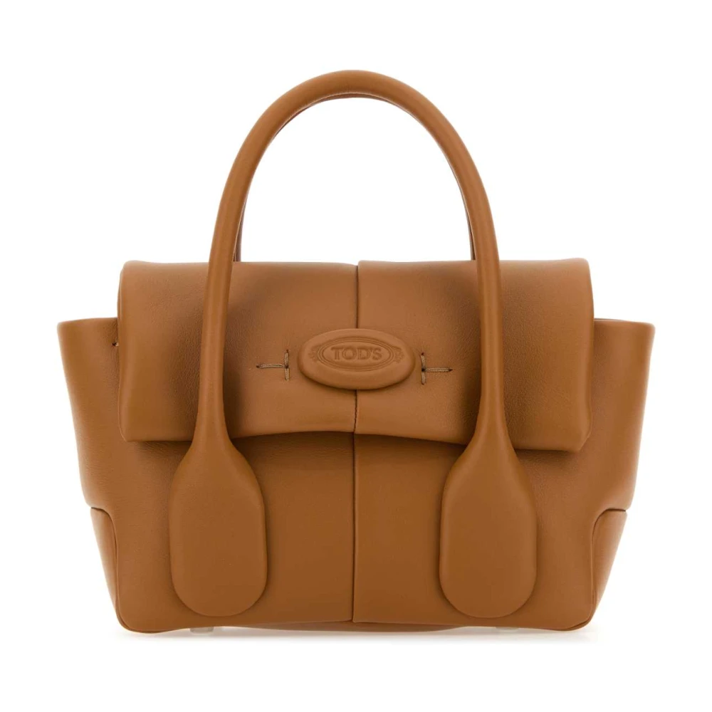TOD'S Karamel Leren Mini Reverse Handtas Brown Dames
