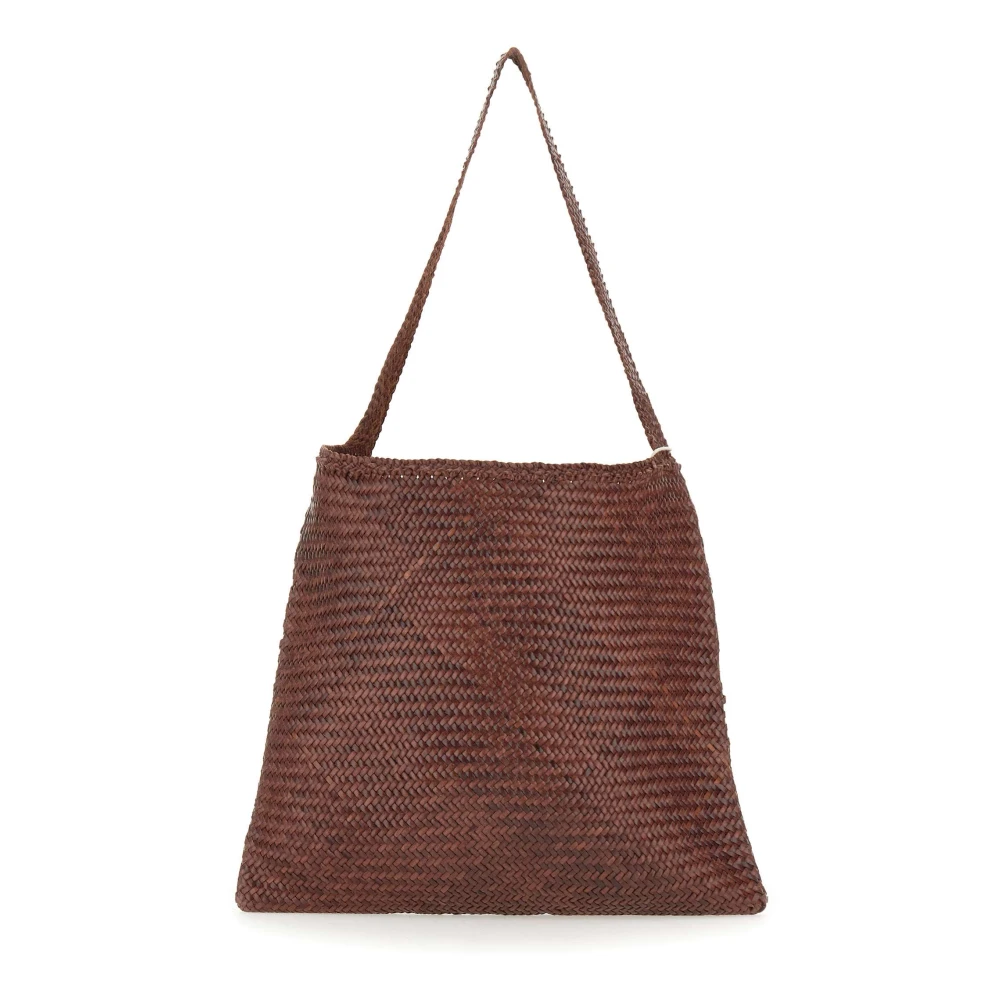 Dragon Diffusion Tabak Leren Tote Tas Brown Dames