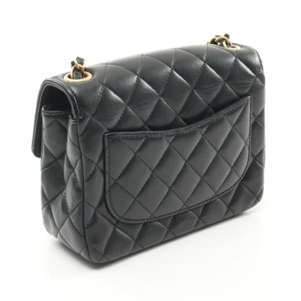Chanel Vintage Pre-owned Leather shoulder-bags Black Dames