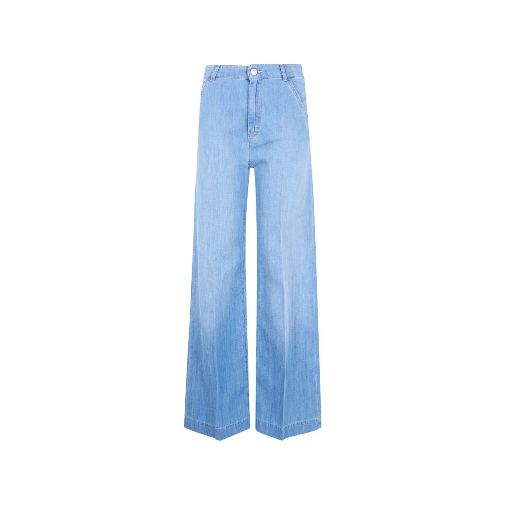 Seventy Blue Wide Jeans, Female, M, Wide Jeans