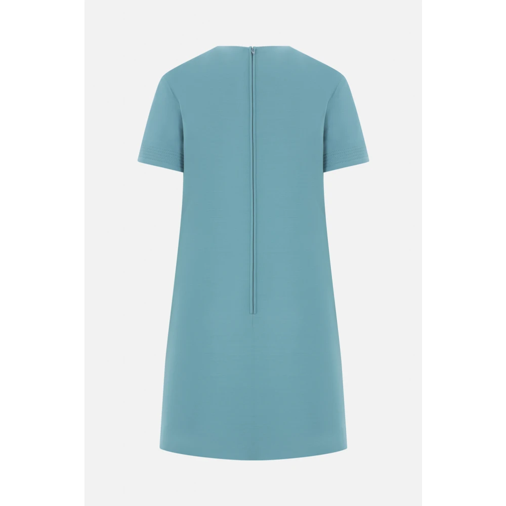 Valentino Garavani Blauwe Crepe Couture Korte Jurk Blue Dames