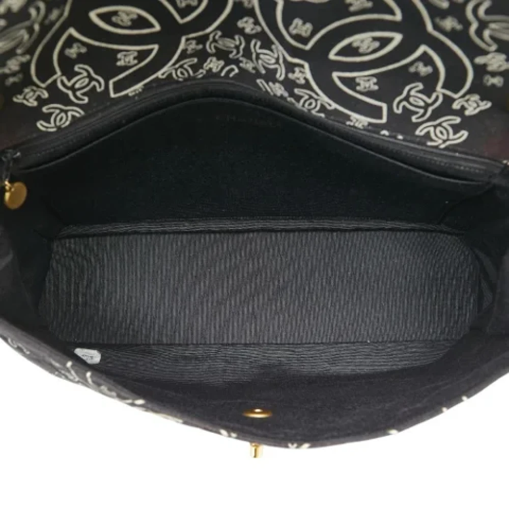 Chanel Vintage Pre-owned Cotton chanel-bags Black Dames