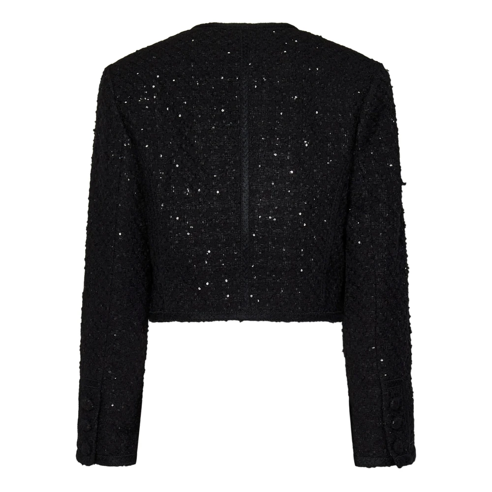 Rotate Birger Christensen Zwart Sequin Bouclé Kort Jack Black Dames