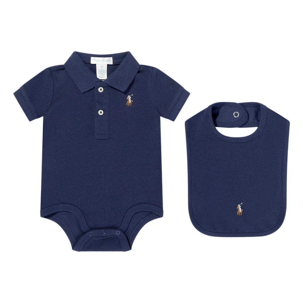 Ralph Lauren Boys Blue Kids Sets, 6 M, Bodysuit Gift Set