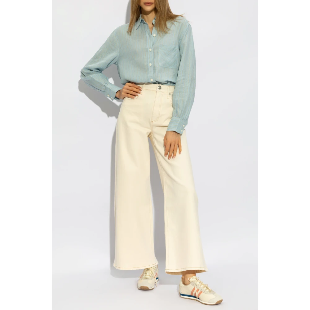 Rag & Bone Linnen shirt Maxine Blue Dames