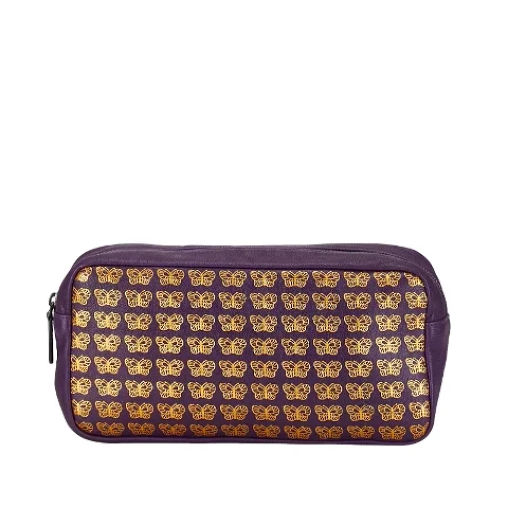 Bottega Veneta Vintage Pre-owned Leather handbags Purple Dames