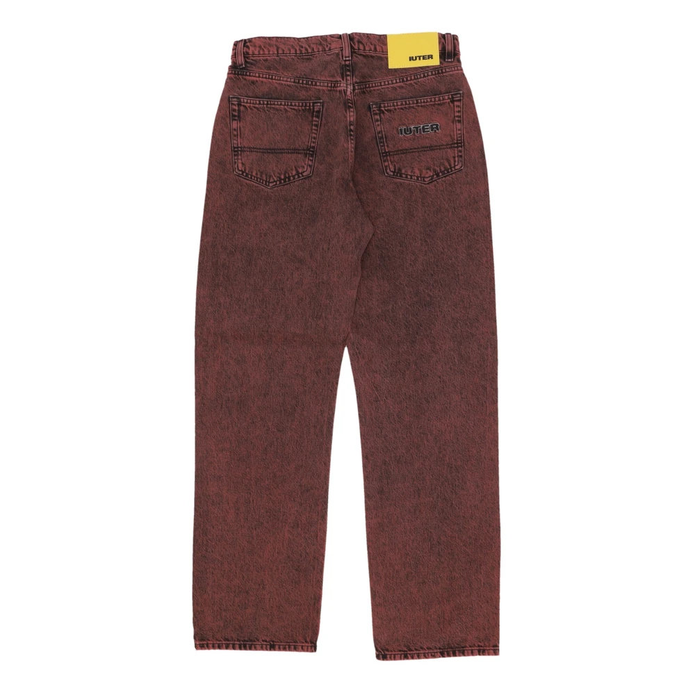 Iuter Losse Denim Broek Baksteen Red Heren