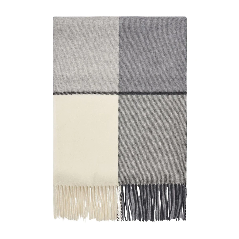 Kiton Kasjmier Geruit Patroon Sjaal met Franje Multicolor Unisex