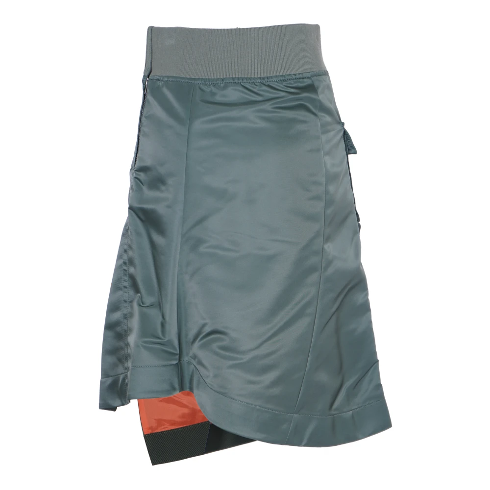 Sacai Twill Rok Green Dames