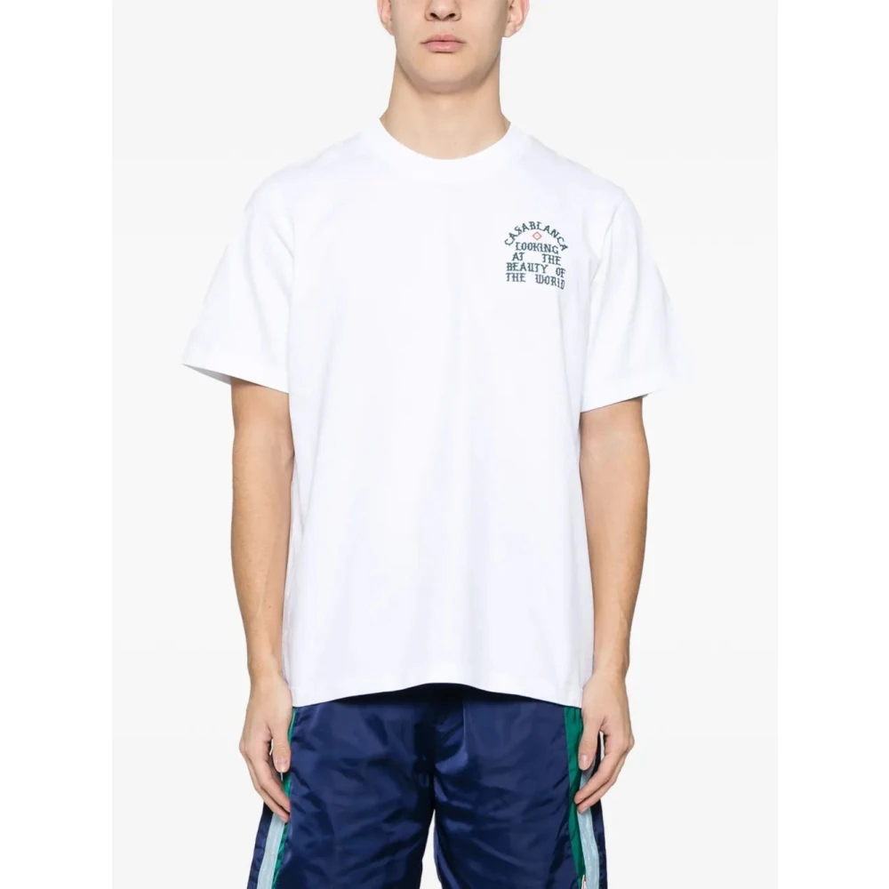 Casablanca Wereld Schoonheid Print T-shirt White Heren