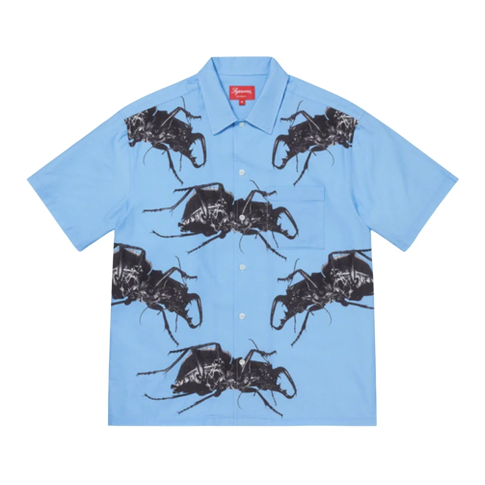 Supreme Beperkte Oplage Blauwe Beetle Grafische Shirt Blue Heren