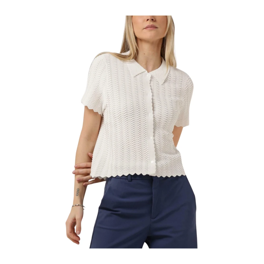 Suncoo Ecru Twist T-shirt Giblis Beige Dames