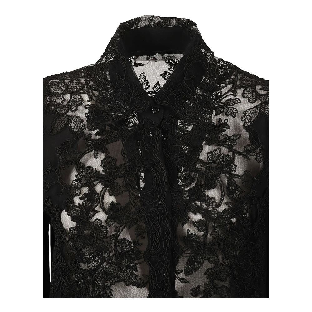Ermanno Scervino Zwarte overhemd met lange mouwen Black Dames