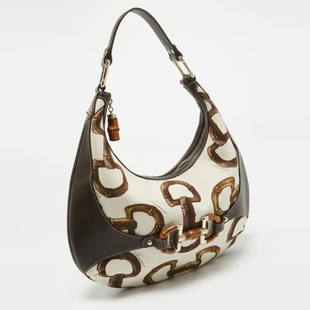 Gucci Vintage Pre-owned Canvas handbags Brown Dames