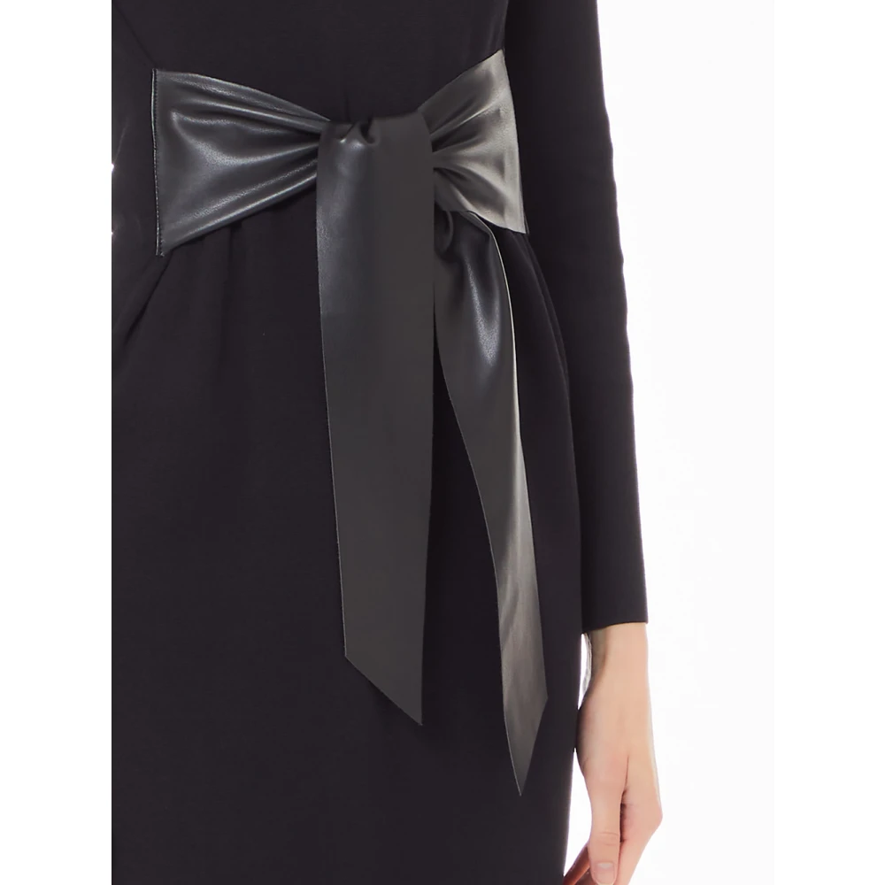 Liu Jo Zwarte Mini Jurk voor Moderne Vrouwen Black Dames