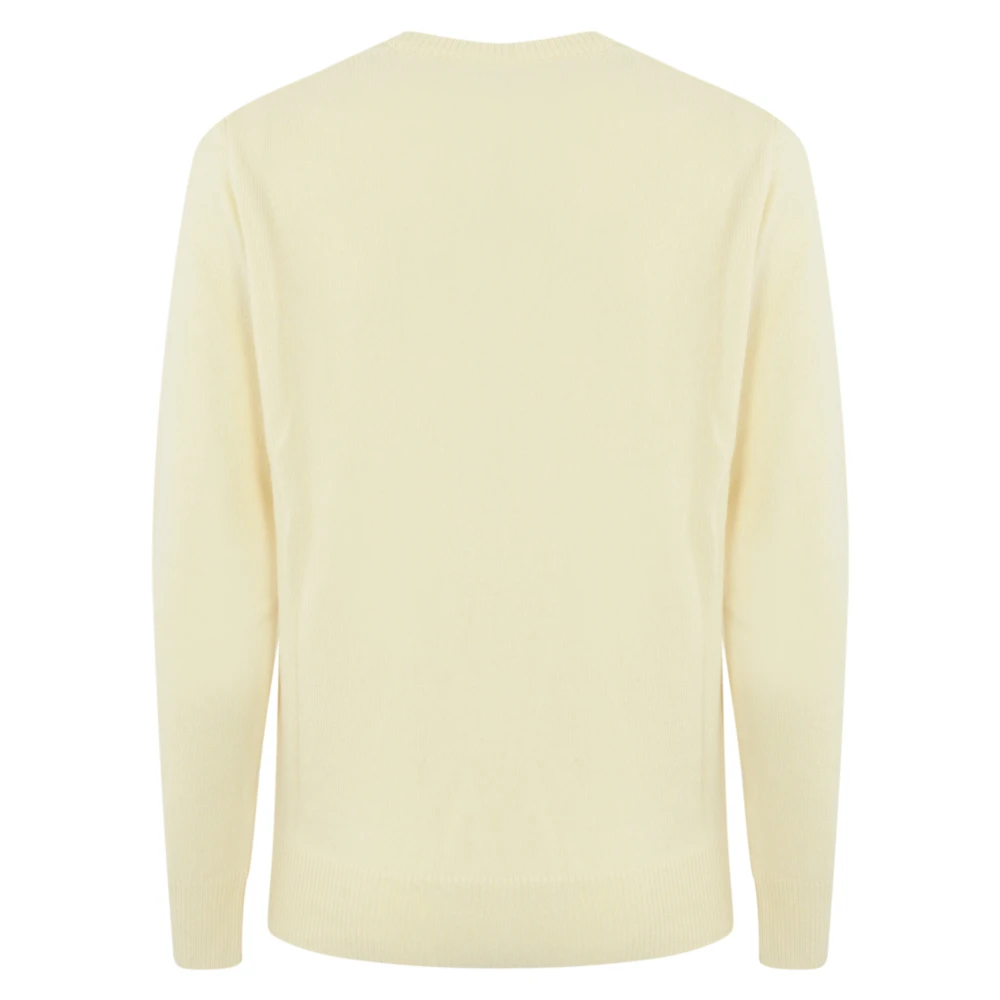 MC2 Saint Barth Witte trui met intarsia detail Beige Heren