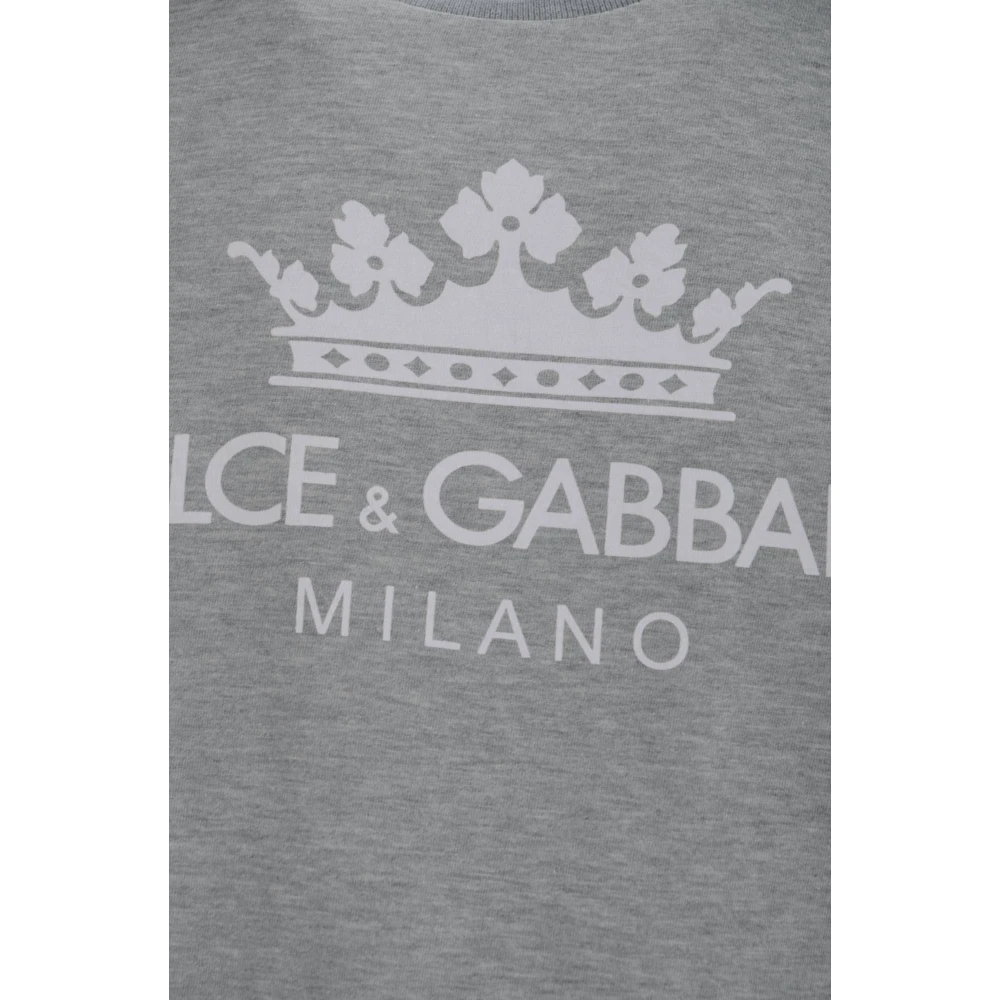 Dolce & Gabbana Heren Korte Mouw Mode T-shirt Gray Heren