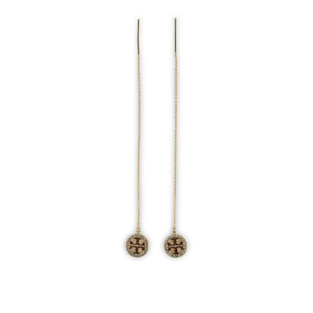 Tory Burch Women's Yellow Icon Pavé Threader Earring