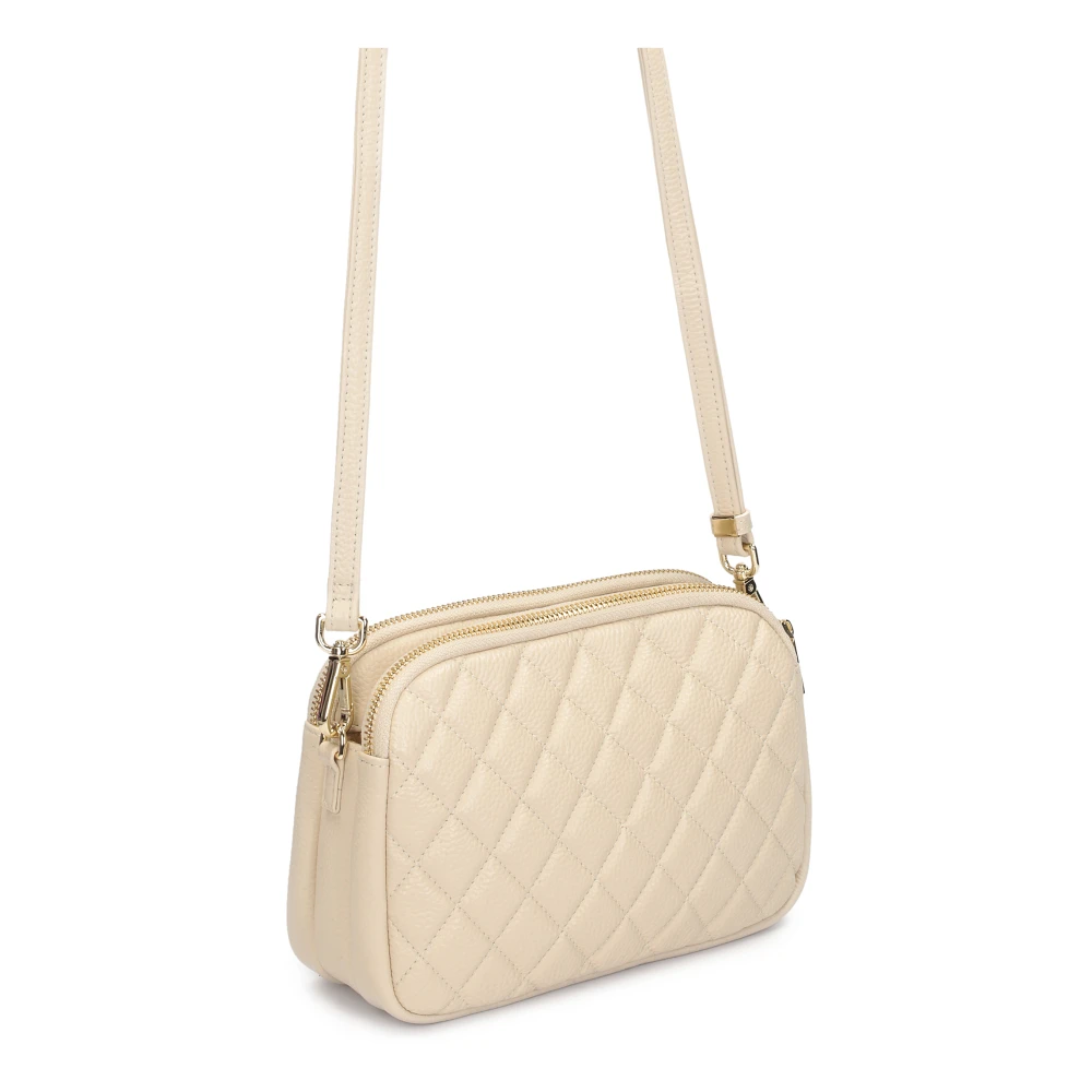 Kazar Leren gewatteerde tas aan riem Beige Dames