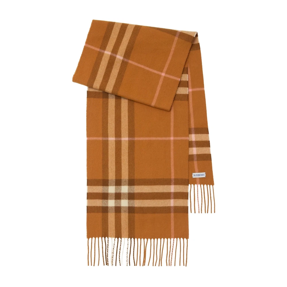 Burberry Women's Brown Check Cashmere Scarf