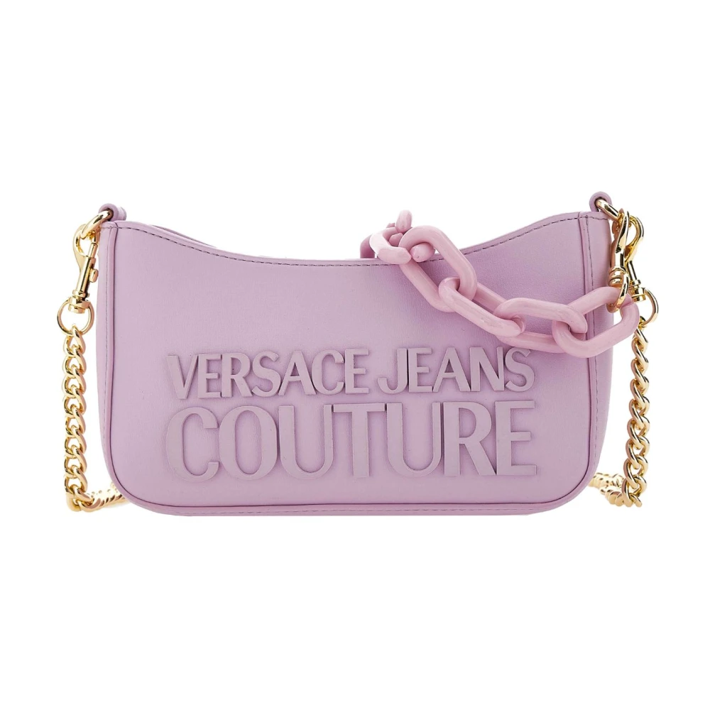 Versace Jeans Couture Lila Schoudertas met Versace Logo Pink Dames