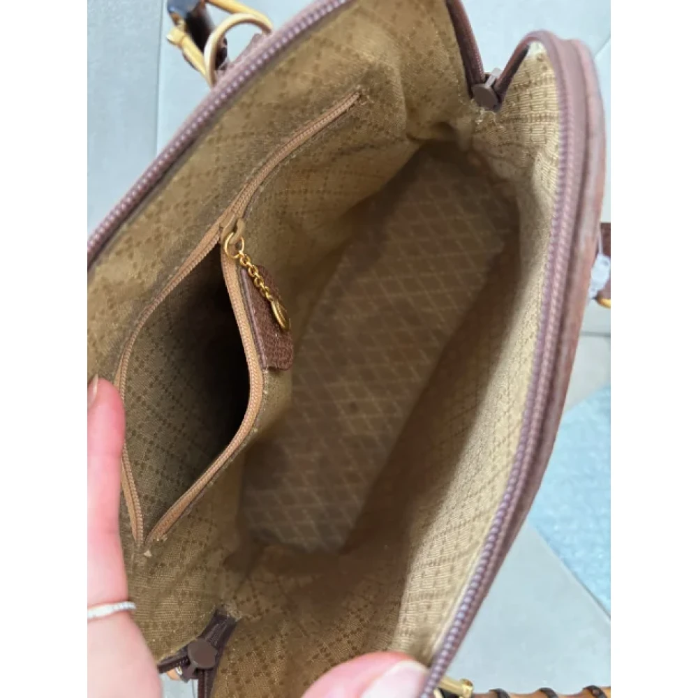 Gucci Vintage Pre-owned Leather gucci-bags Brown Dames