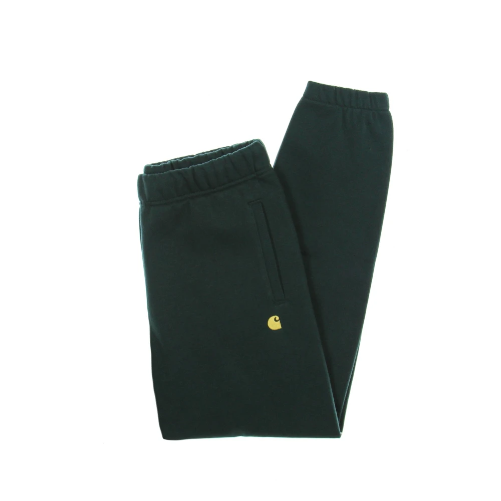 Carhartt WIP Gouden Frasier Sweatpants Trainingspak Elastische Boord Green Heren