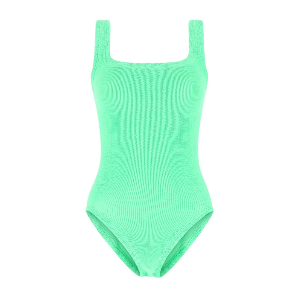 Hunza G Neon Groene Stretch Zwempak Green Dames