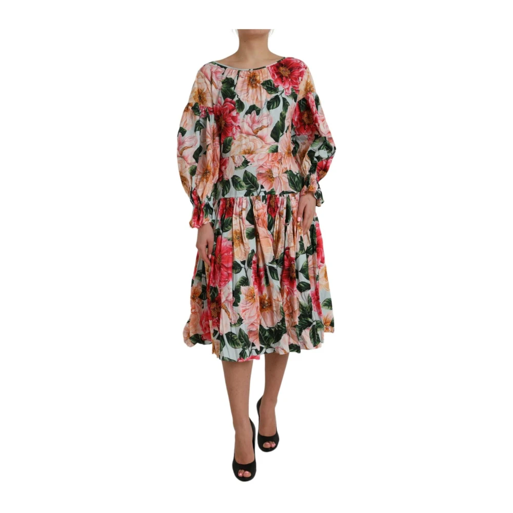 Dolce & Gabbana Women's Floral A-Line Pleated Midi Dress