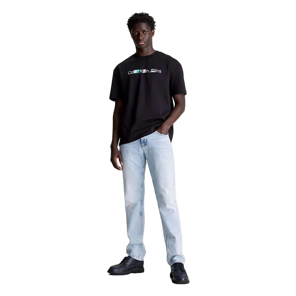 Calvin Klein Photoprint Institutional TEE T-shirt Black Heren